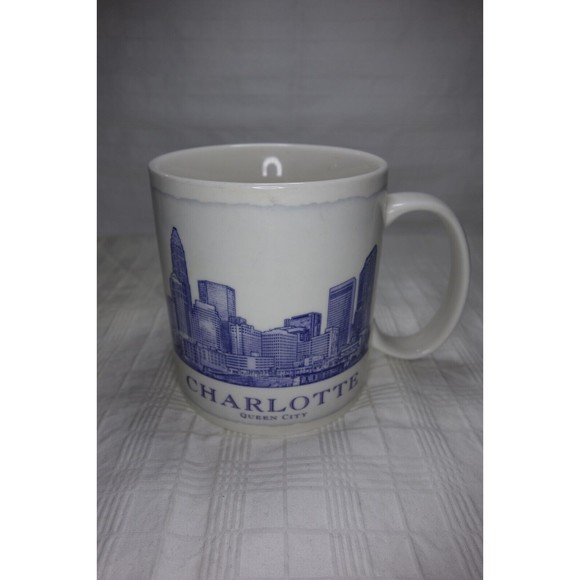 Starbucks Coffee Cup Architecture Series Mug Charlotte NC 2007 Queen City 18 oz - Picture 2 of 9